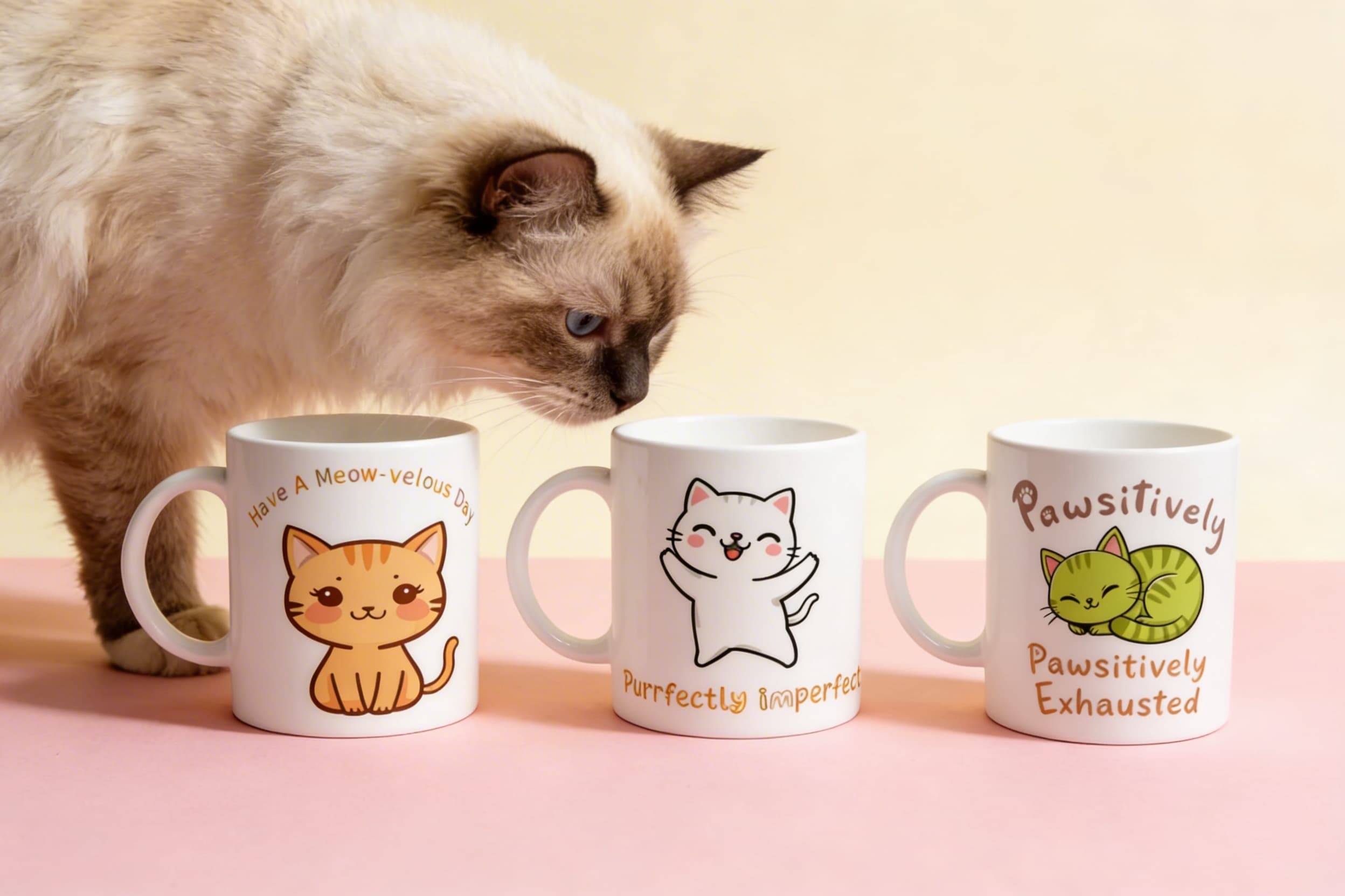 Cat mugs collection